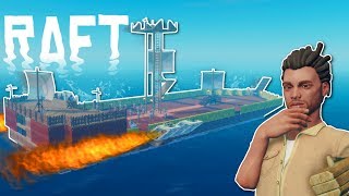 ROCKET PIRATE SHIP  Raft Multiplayer Gameplay  Survival Raft Building Game [upl. by Macdermot365]