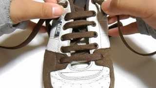 靴紐の結び方 パラレル Shoe Lacing Methods  Parallel  Straight [upl. by Naarah]