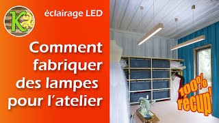 Lampes design Mid Century en bois avec des LEDs récupération DIY [upl. by Suki]