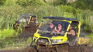 Hole for Hole CANAM DEFENDER VS POLARIS RZR Short lived competition [upl. by Halie]