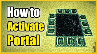 How to Activate End Portal in Minecraft Bedrock Best Tutorial [upl. by Eecart]