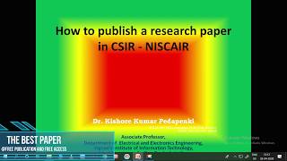 How to publish a paper in CSIR  NISCAIR [upl. by Aisereht]