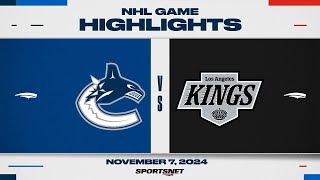 NHL Highlights  Canucks vs Kings  November 7 2024 [upl. by Raycher55]