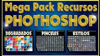 Megapack recursos pinceles para photoshop  Pinceles Degradados Estilos [upl. by Othella665]