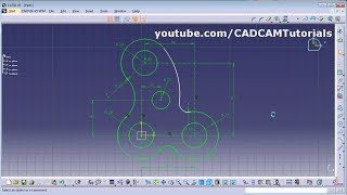 CATIA Training Course Exercises for Beginners  2  CATIA Sketcher Drawings [upl. by Hawken313]