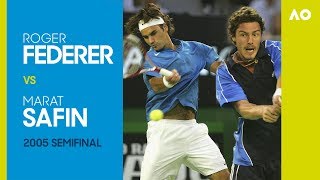 Roger Federer v Marat Safin  Australian Open 2005 Semifinal  AO Classics [upl. by Sirama]