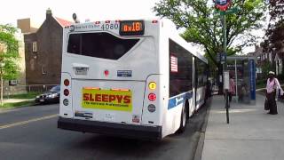 MTA New York City Bus 2009 Orion VII NG Hybrid 4080 on the Bx16 Local Bus [upl. by Sucram245]