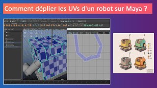 Comment déplier les UVs dun robot sur Maya [upl. by Turner42]