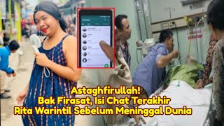 Bak Firasat Isi Chat Terakhir Purwadi Rita Warintil Sebelum Meninggal Dunia Bikin Nyesek [upl. by Udall]