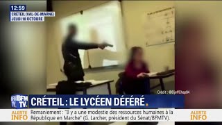 quotTu me mets présentquot À Créteil un lycéen menace sa prof avec une arme [upl. by Odrawde]