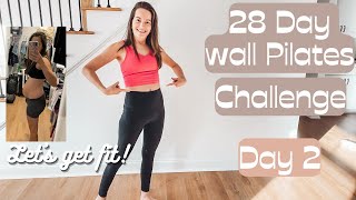 28 day wall Pilates Challenge  workout  day 2 [upl. by Mayberry]