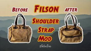 Filson rugged twill tote bag shoulder strap mod [upl. by Evander]