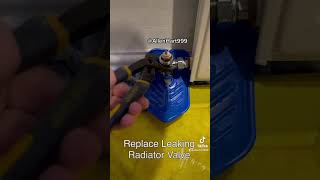 How To Replace Leaking Radiator Valve  Leaking TRV plumber tiktok plumbing [upl. by Eirolav]