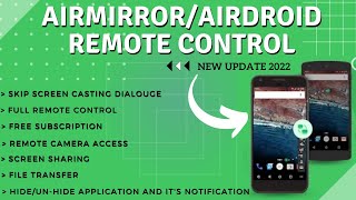 Airdroid  AirMirror  New Update 2022  Airdroid Premium Free  Remote Mobile Application [upl. by Uzial]