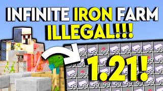 BEST 121 IRON FARM Minecraft Tutorial  100 Stable [upl. by Kerry963]