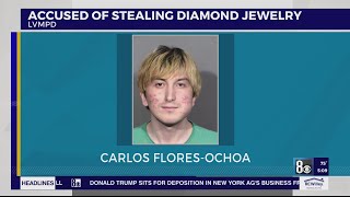 Fired Las Vegas store employee stole pawned thousands in diamond jewelry police [upl. by Anai178]