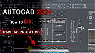 How to fix Autocad save as problem  Save Open Save as  dialog window does not appear in AutoCAD [upl. by Ivek]