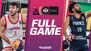 Spain 🇪🇸 vs France 🇫🇷  Men  Full Pool Game  FIBA 3x3 U23 World Cup 2024 [upl. by Aina306]