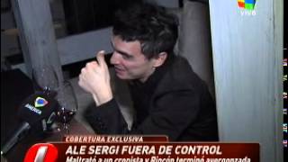 Ale Sergi agredió a cronista de Intrusos [upl. by Kenimod]