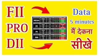 See how to know what to buy and what to sell the next day by looking at FII DI data [upl. by Enelyt897]