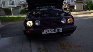 HOW TO INSTALL LED HEAD LIGHTS MK2 VW GTI [upl. by Eceerehs]