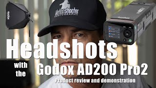 Godox AD200 Pro 2 Product Review and Headshot Demonstration [upl. by Ahsinak]