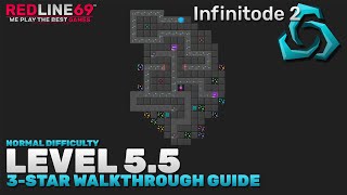Infinitode 2  Level 55  Normal Difficulty  3Star Guide  Redline69 Games [upl. by Suzan782]