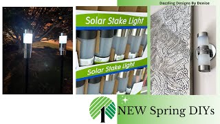 New DOLLAR TREE SpringSummer DIYs  Featuring Solar Powered Stake Lights [upl. by Llednar]