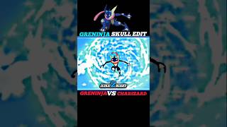 GRENINJA VS CHARIZARD  ASH GRENINJA SKULL EDIT ☠  POKEMON SHORTS greninja pokemon shorts [upl. by Eelnayr]