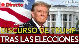 DIRECTO DISCURSO DE DONALD TRUMP TRAS LAS ELECCIONES EN EEUU LOS REPUBLICANOS CELEBRAN LA VICTORIA [upl. by Hunley]