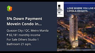 5 Down Payment Movein Condo in Ateneo De Manila Torre Lorenzo Loyola [upl. by Raynor]