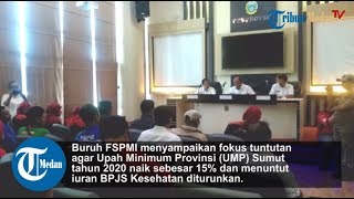 FSPMI Provinsi Sumatera Utara Sampaikan Beberapa Tuntutan di Kantor Gubernur [upl. by Renie]