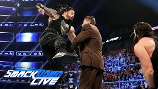 Roman Reigns decks Mr McMahon with a Superman Punch SmackDown LIVE April 16 2019 [upl. by Andie993]