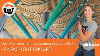 Deviationsmoment  Flächen  zusammengesetzt  Einfach gut erklärt Elastostatik  Beispiel [upl. by Ziul]