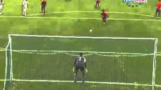 Best Penalty Kick by Ezequiel Calvente Spain vs Italy [upl. by Ojeillib]