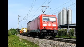 Zugverkehr auf der Rheintalbahn vor dem Totalausfall in Rastatt  heavy train [upl. by Anuait]