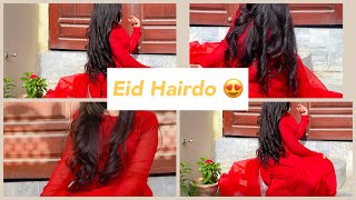 Eid Hairdo  Styling with Straightener like a Pro 😍 [upl. by Barron864]