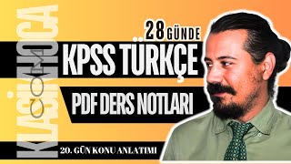 Sözcükte Anlam Konu Anlatımı PDF  2025 KPSS TÜRKÇE  20GÜN [upl. by Kciwdahc177]