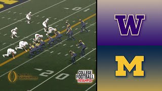 Washington at Michigan  CFP National Championship 24 Simulation CFB Revamped [upl. by Vinay504]