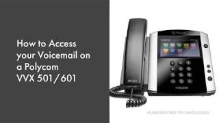 Polycom VVX 501601 How to Access your Voicemail After Initial Set Up [upl. by Britton826]