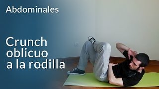 Ejercicios abdominales  Crunch Oblicuo a la rodilla [upl. by Lyrrad]