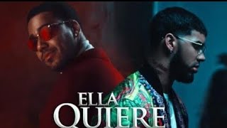 Anuel AA  Ella Quiere Beber Remix LetraLyrics ft Romeo Santos [upl. by Ynnatirb]