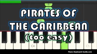 Pirates Of The Caribbean Theme Song Very Easy Piano Notes [upl. by Atinas]