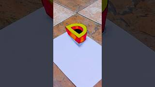 Letter quotDquot with 3D Effects 🤩🎨✨️  What Letter Should I Do Next art shorts youtubeshorts [upl. by Mir]