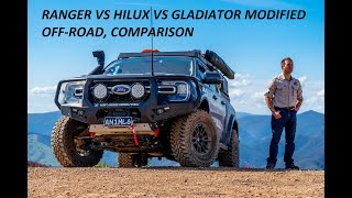 Hilux vs Ranger vs Gladiator all modified Dual Cab Comparo by Offroad Animal [upl. by Fernandina]