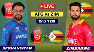 Afghanistan vs Zimbabwe Live  2nd T20  AFG vs ZIM Live  Scores and Commentary [upl. by Bartolemo]