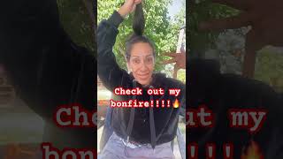 My 2nd fire ever… ❤️🧞‍♀️🌸🙏🏽💯😎🤘 Bonfire Loop Viral Trending Life Genie GermanShepherd [upl. by Hinkel]