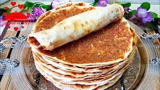 YOK BÖYLE KOLAYLIK tavada lahmacun tarifi tencerede lahmacun NEFİS BİR LEZZET [upl. by Trudy]