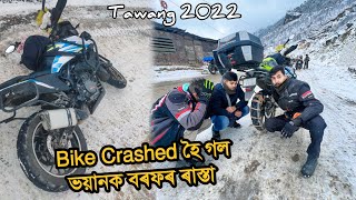 Bike Crashed 😢 Extreme Snow Ride At Tawang Ep3 [upl. by Feingold920]