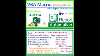 Excel VBA Macros for Reporting Automation vbaprogramming macro report [upl. by Twedy187]